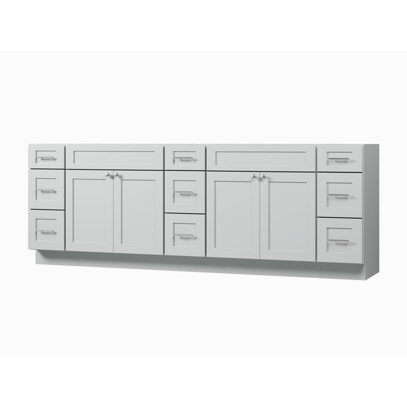 Base de meuble-lavabo double 96 po Disar, Gris
