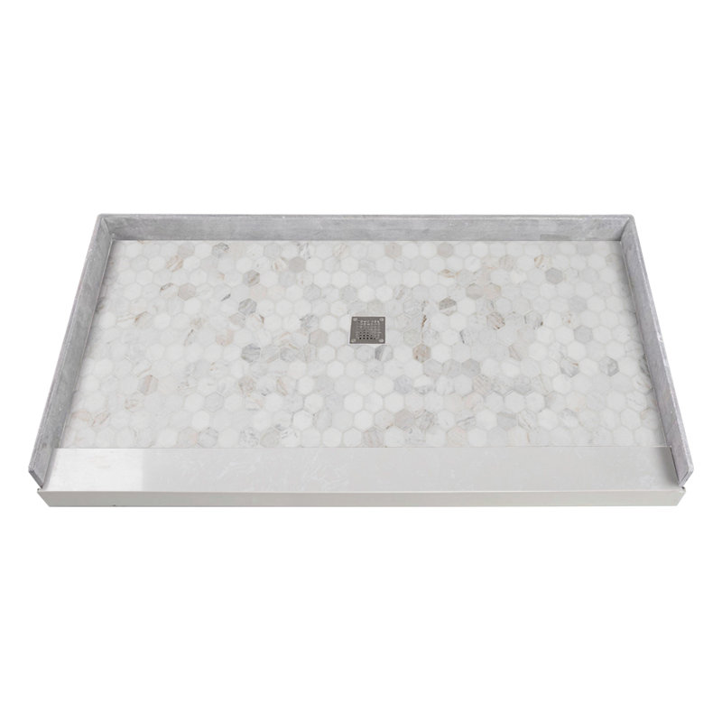 60'' W 32.25'' D Rectangular Single Shower Base, Center