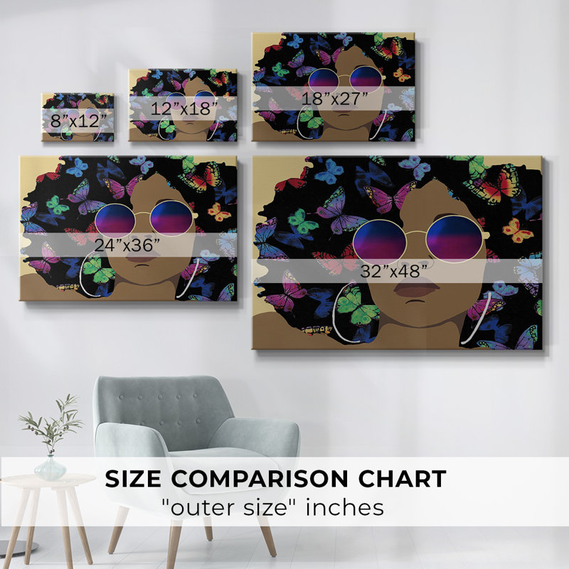 Butterfly Diva I-Gallery Wrapped Canvas, 18" H x 27" W