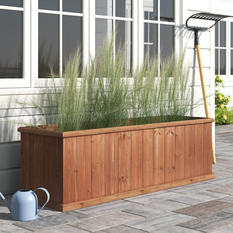 Barros Cedar Wood Outdoor Raised Garden Bed Planter Box