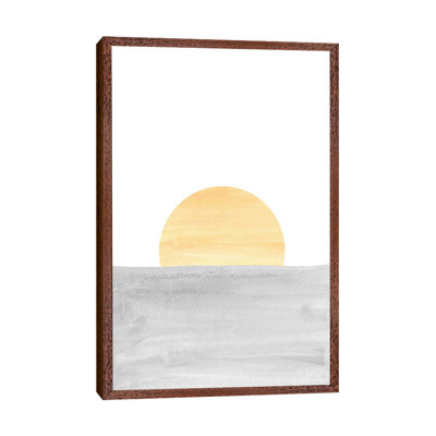Grey And Yellow Sunset - Painting on Canvas