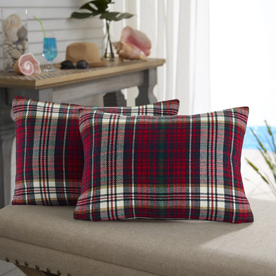 Plaid Reversible Throw Pillow