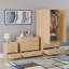 Maybery 3 Piece Bedroom Set (3 Drawer Bedside Chest, 4 Drawer Chest, 2 Door 2 Drawer Wardrobe), (4)-1940961600