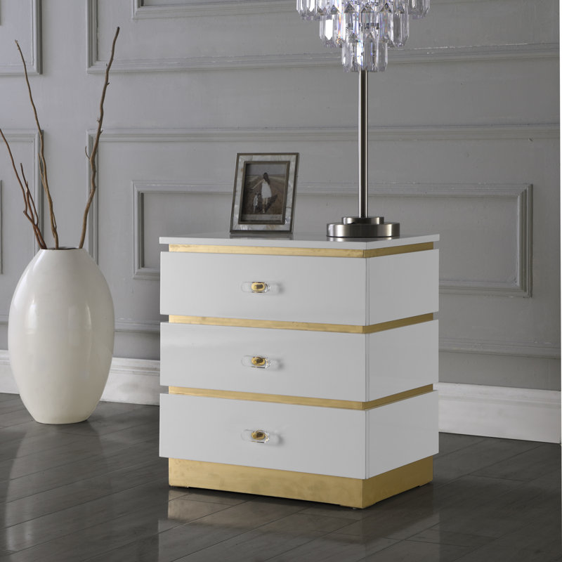 Esme 3 Drawer Nightstand