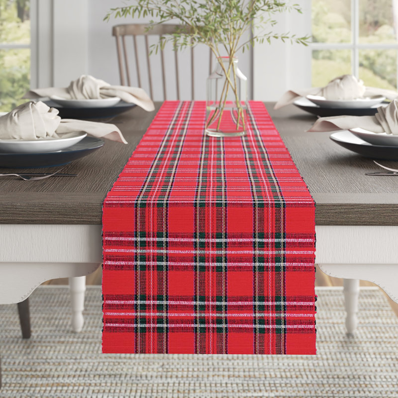 Sandara Plaid Table Runner
