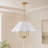 4-round cloth cover adjustable iron pendant light