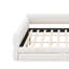 Très grand lit plateforme tapissier avec 2 tiroirs de rangement et ports USB, canapé-lit en laine d'agneau-1239005990