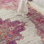 Tapis floral rose 9 pi x 12 pi tissé à la machine