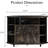 Corner TV Stand, Farmhouse Corner Entertainment Center with Led Light, Open Storage, Adjustable Shelves, TV Cabinets for Living Room, Bedroom-1849979599
