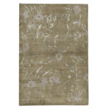 Hand Knotted Area Rug in Straw And Sage