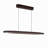 39-Inch Streamline Wooden Led Pendant Light With Remote Control, Adjustable Hanging Light For Dining Room, Kitchen, Living Room – Contemporary Walnut Wood Finish
