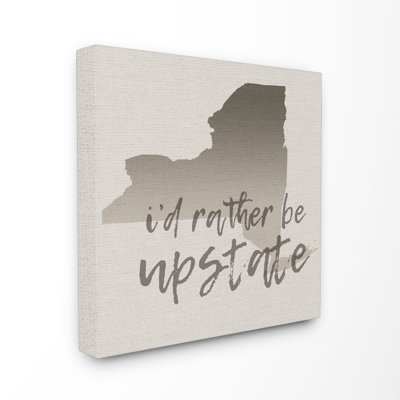 «Iir Rather Be Upstate Ombre Map Typographie», art textuel