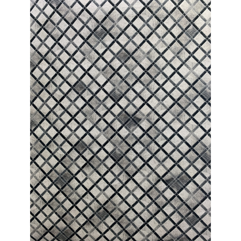 Tapis gris / noir Mikhail, Rectangle 5 pi x 7 pi