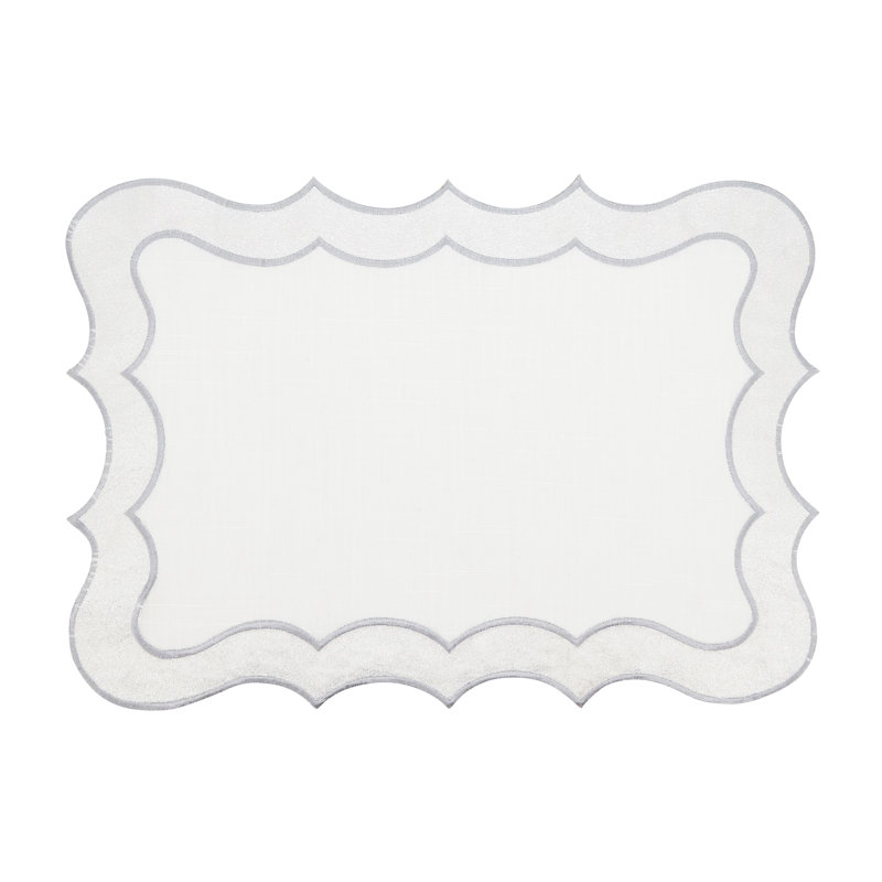 Enchanting Scallop Border Placemat, Silver