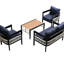 Fer d'extérieur avec table Ustyle. Imperméable, antirouille. Usure - Pe. Cadre. Pour la cour, la terrasse, l'extérieur. Facile à assembler. Gris choix d'eau, rouille Fabrication fine et robuste. Assemblage.-541360742