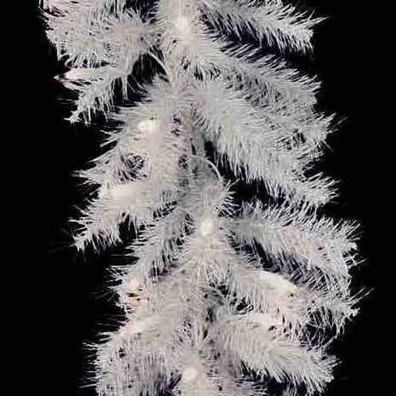 Guirlande blanche 12 pi avec 200 pointes et 140 lumières claires