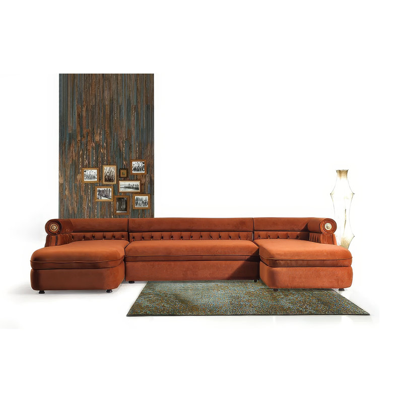 Canapé modulaire Shushan, Tissu orange