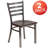 2 Pack Clear Coated Ladder Back Metal Restaurant Chair-562306497