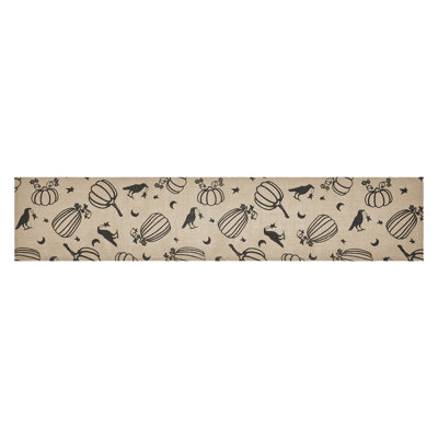 Briarden Rectangle Animal Print Halloween 100% Jute Table Runner