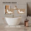 Baignoire de trempage autoportante en acrylique avec drain 2 po. Sky-T 59 po. X 30 5,7 po. Blanc brillant