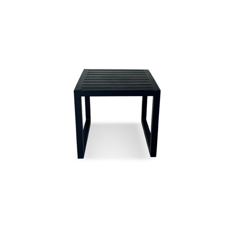 Imola Square Metal Outdoor Side Table , 20'' in. W 20'' in. D, Black