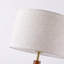 Lampe sur pied en bois massif électroplaquée