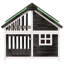 Glenloft Wood Dog House-1552151001