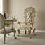 Chaise d'appoint capitonnée en gris