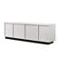 Meuble télé blanc 70,5 po - Tiroirs et armoires pour un meuble de salon tendance avec rangement personnalisable
