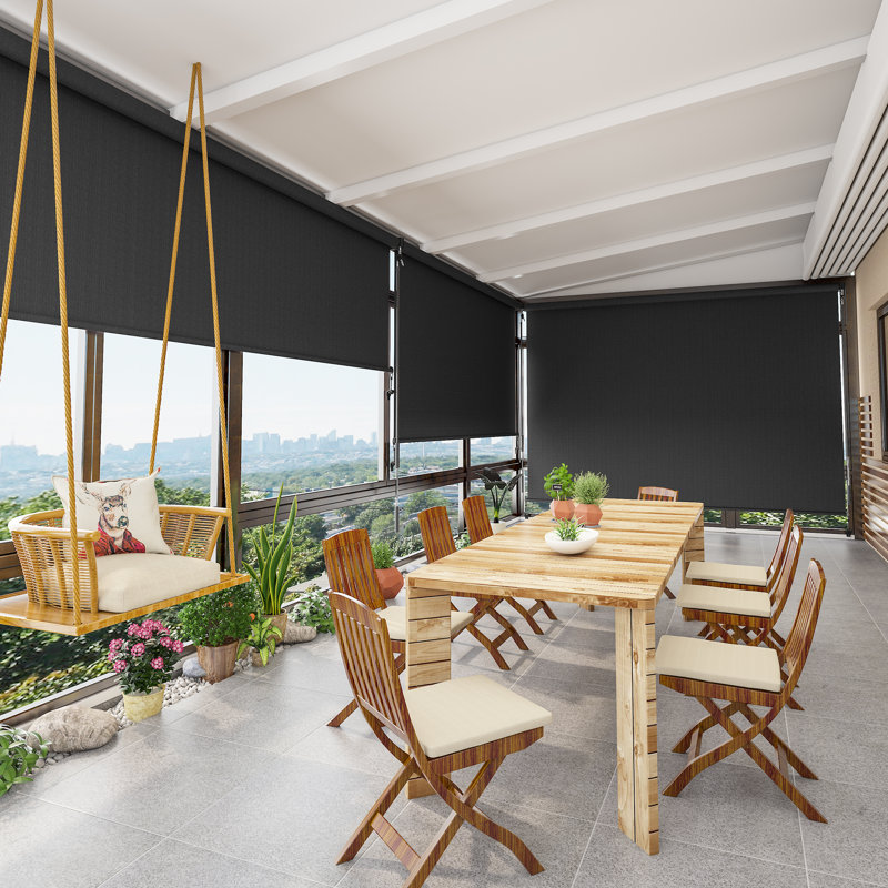 Semi-Sheer Outdoor Roller Shade, 72"W x 72"L