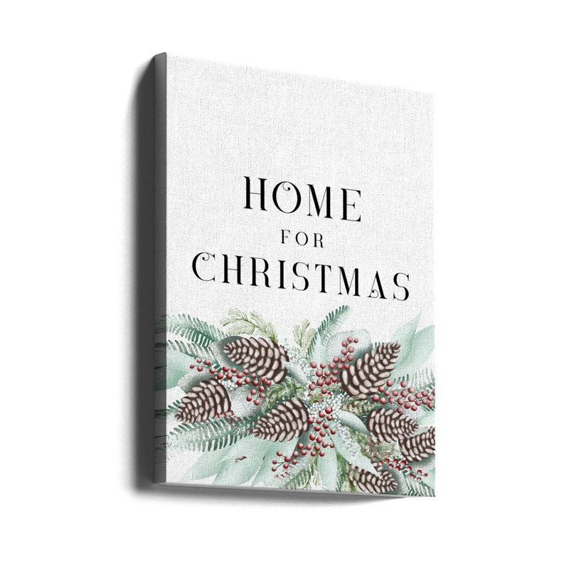 "Home for Christmas", art mural sur toile tendue, H 16 po x l 12 po