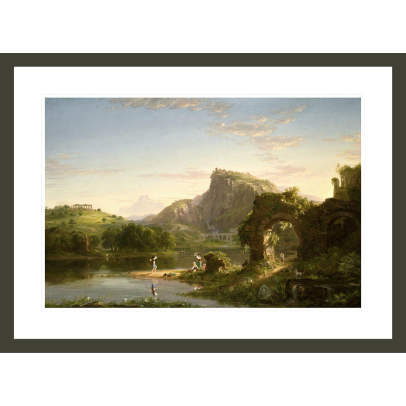 «L'Allegro» par Thomas Cole - estampe numérique encadrée, H 21,81 po x l 29,5 po