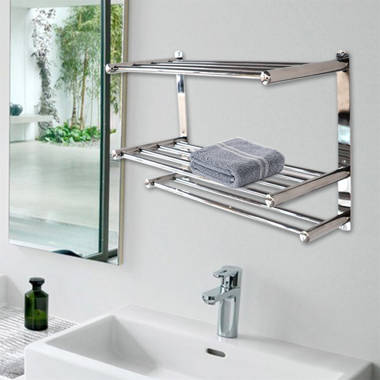 Karmenu Tension Pole Stainless Steel Shower Caddy Rebrilliant Finish: Silver