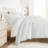 Duvet Cover Set Patterned Microfiber Ultra Soft Bedding in Pinstriped-105814281