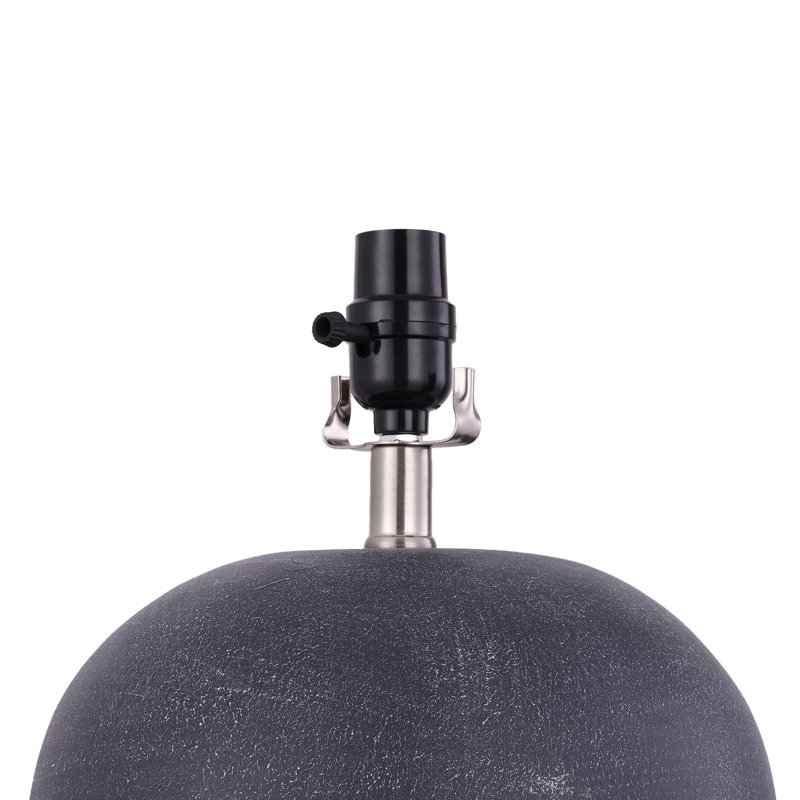 Ceramic Table Lamp(Set Of 2), 21.26" H x 18.11" W x 18.11" D, Matte Black