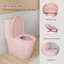 Toilette une pièce à double chasse, MaP 1000 g, hauteur confort 17 3/8 po ADA, cuvette allongée, siège brut de 12 po, fermeture en douceur et dégagement rapide, WaterSense