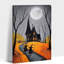 Art mural d'Halloween encadré - sorcière, images d'Halloween, décoration murale rétro de sorcière effrayante pour la maison, reproduction sur toile tendue prête à être accrochée