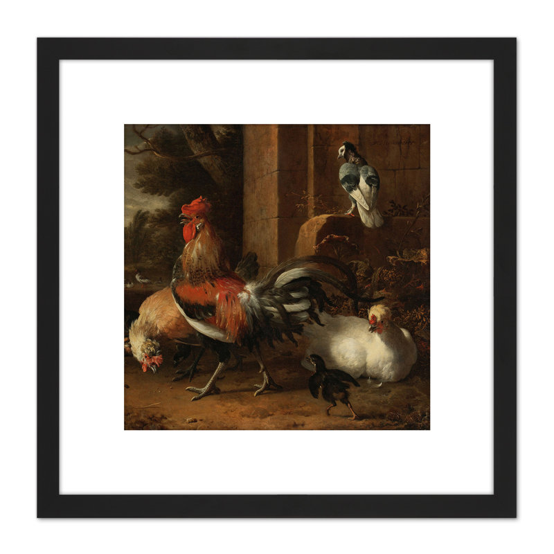 Poultry Yard 1 Piece Single Picture Frame Painting