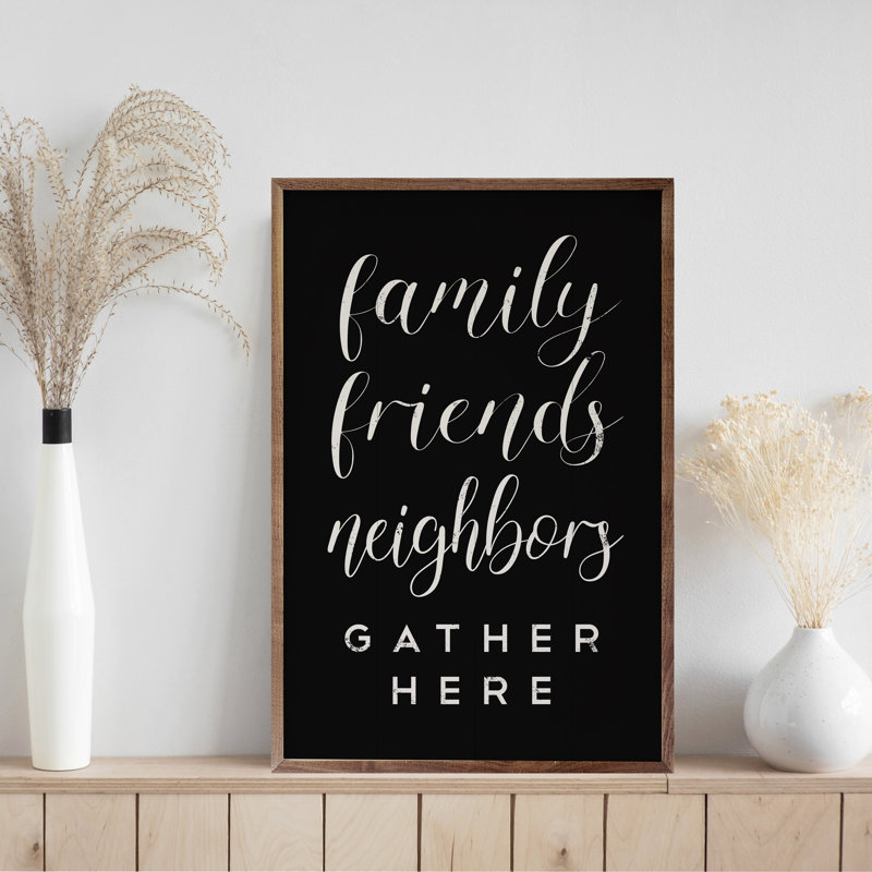 Friends Friends Neighbours - noir, H 36 po x l 24 po, Black/White