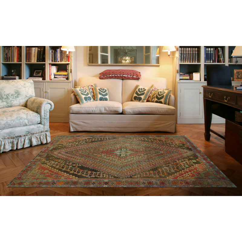 Tapis vert semi-antique Keimoni