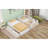 Wood Daybed With Fence Guardrails And 2 Drawers, Split Into Independent Floor Bed With Daybed-433976556-433976559