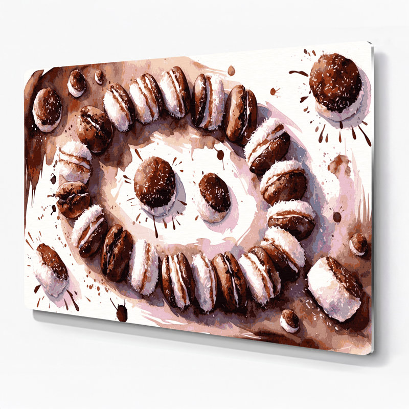 «Desserts Lamingtons», art mural en métal beige, H 11 po x l 14 po