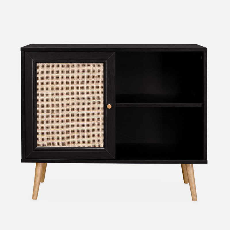 Rectangle Cabinet Accent Chest, Black