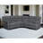 Reclining Sectional Sofa, Microfiber Manual 5 Seats Recliner Sectional Sofa with Cup Holders-2095983145