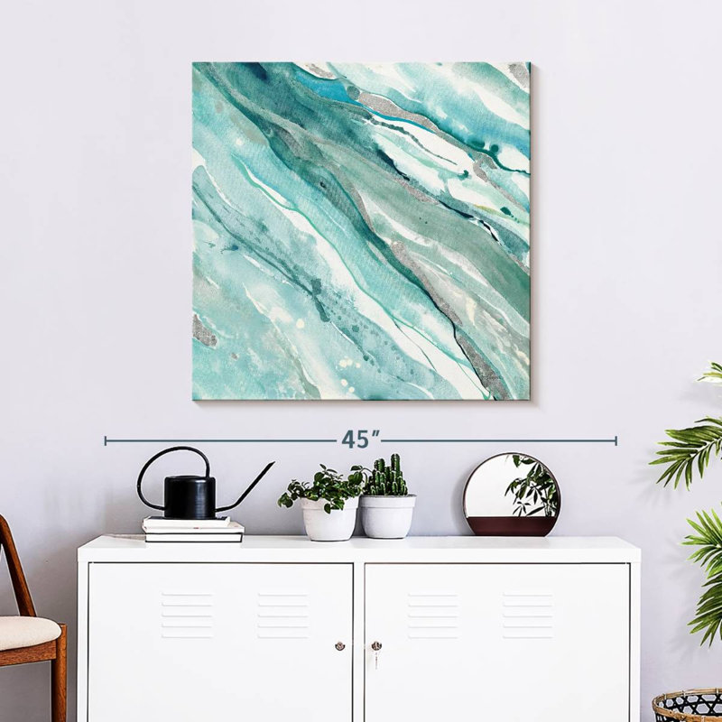 Silver Springs II Blue Green, 30'' H x 30'' W
