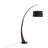 Noah Mid-Century Modern Floor Lamp With Walnut Wood Frame And Marble Base