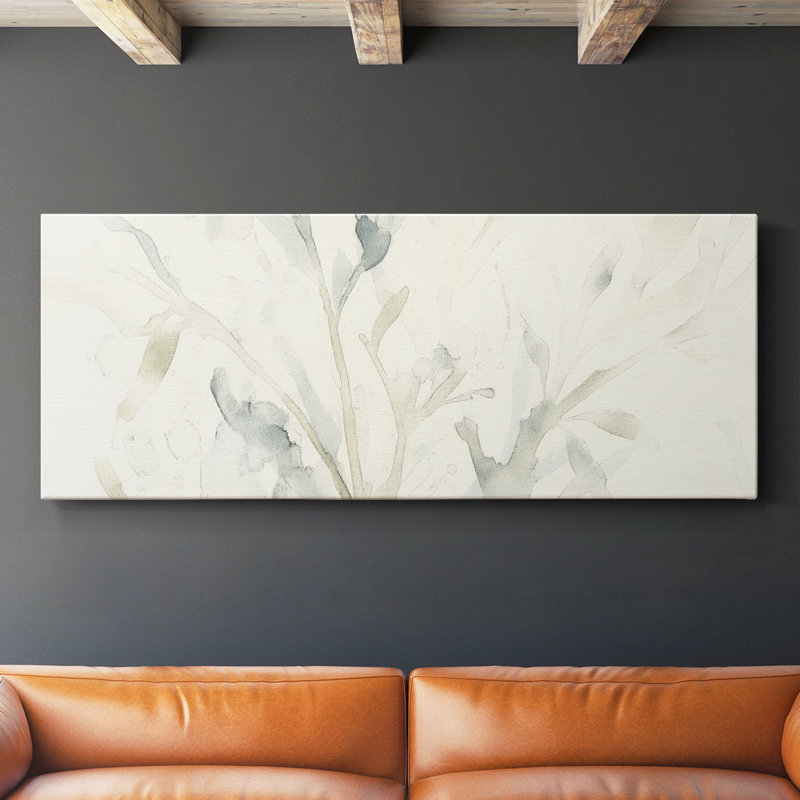 Botanical Series-CCCCXIX- Toile tendue avec châssis - Prêt à être accroché, H 12 po x l 30 po