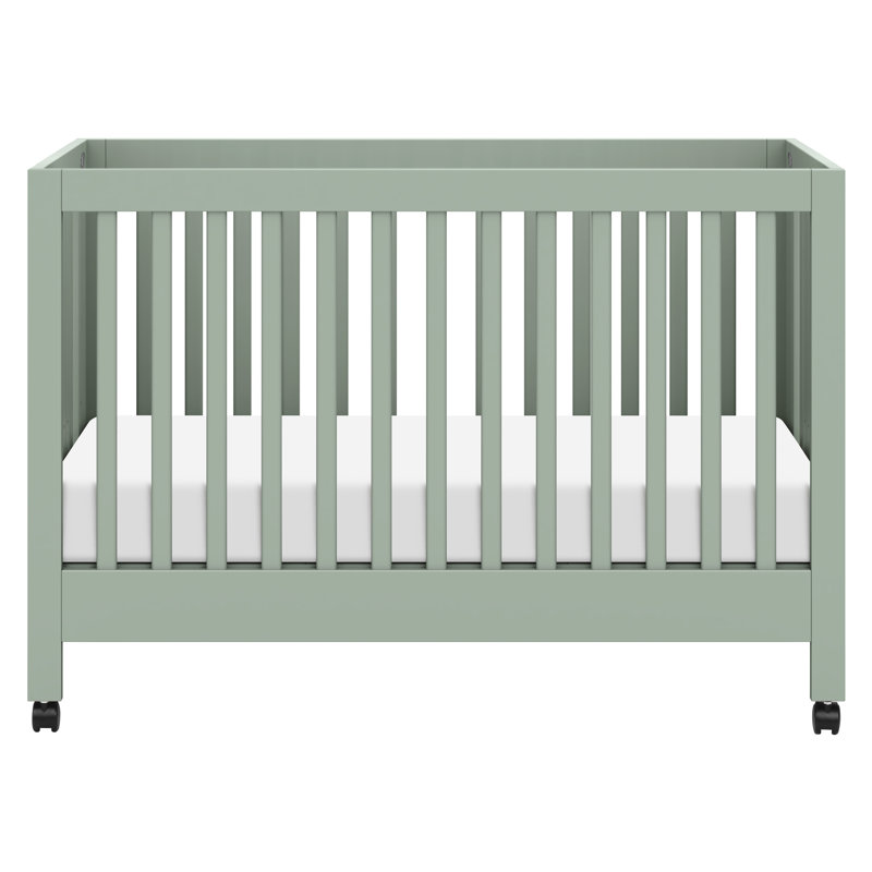 Maki 2-in-1 Convertible Portable Crib, Green