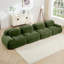 Canapé d'angle Olive 4 en velours côtelé avec mousse haute densité 32D, design ergonomique, modulable, sans assemblage, idéal pour l'heure du thé, confortable et modulable, compatible avec les animaux de compagnie, incurvé, base antidérapante, polyvalent.