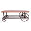 Table basse spacieuse - Style, chêne et charme rustique gris antique avec aspect de tablette